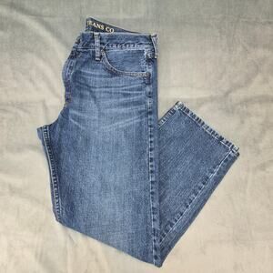 Nautica Men's Straight Leg Preppy Casual Dark Wash Denim Cotton 36x30 Jeans